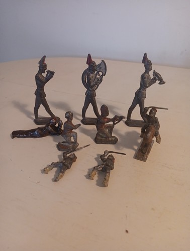 10x antique lead soldiers - 10x,